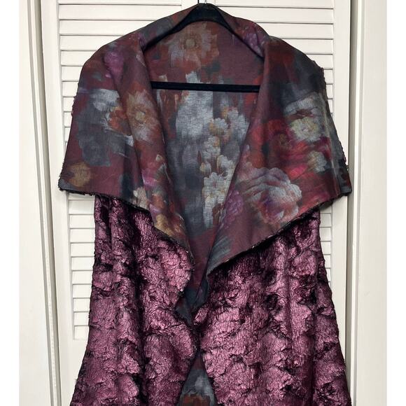 Igor Dobranic Reversible Blackberry Faux-Fur Lined Gilet - Loose Structure - Picture 6 of 8